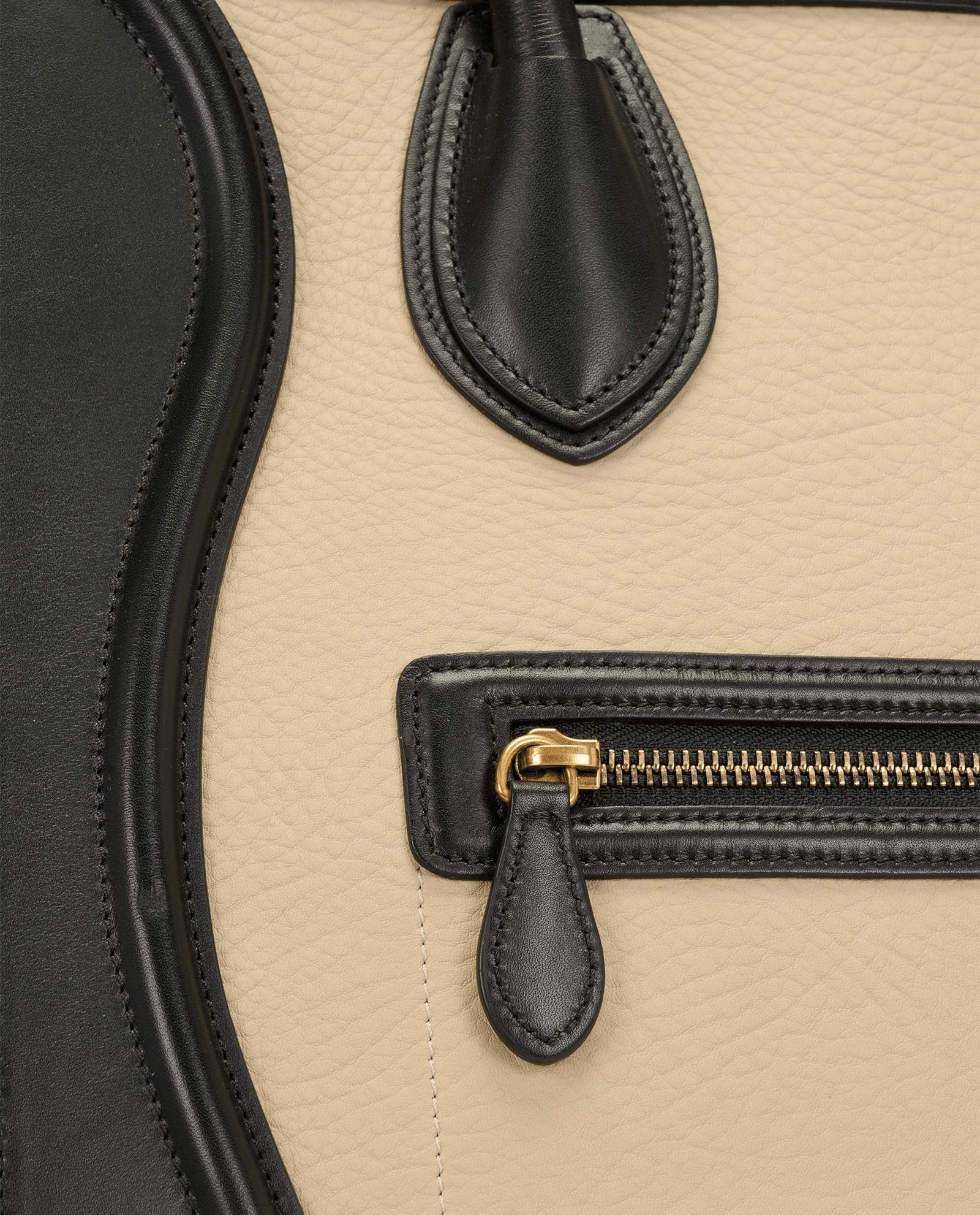 Mini Luggage, &pound;695, Handbags, Black/Khaki, Leather, Other view